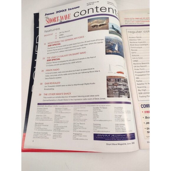 Short Wave Magazine June 2002 German Air Force Radio USAF Galaxy Scanning - Picture 3 of 7